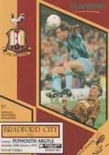 Bradford City v Plymouth Argyle 30-Jan-1993