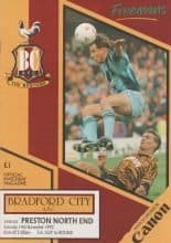 Bradford City v Preston North End   14-Nov-1992