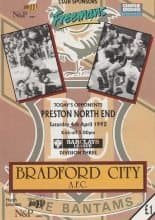 Bradford City v Preston North End   04-Apr-1992
