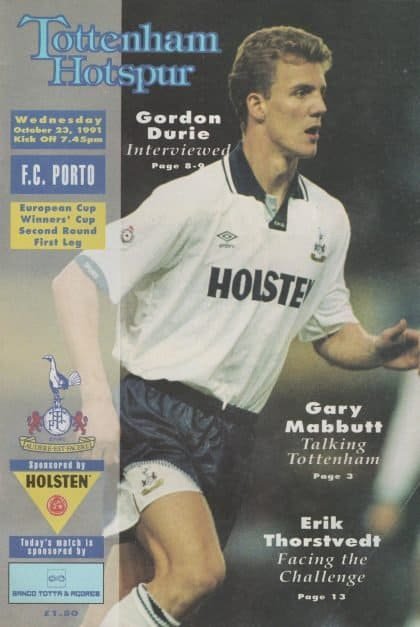 Tottenham Hotspur v FC Porto  23-Oct-1991