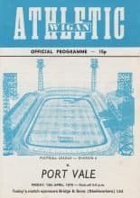 Wigan Athletic v Port Vale  13-Apr-1979