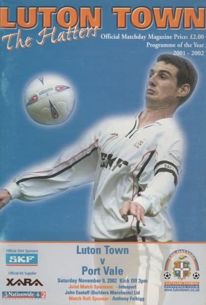 Luton Town v Port Vale 09-Nov-2002