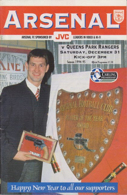 Arsenal v Queens Park Rangers 31-Dec-1994