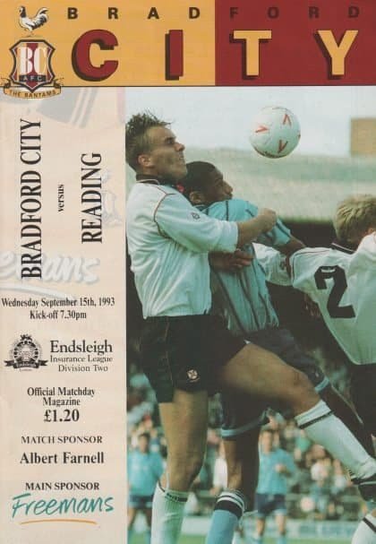 Bradford City v Reading 15-Sep-1993