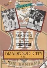 Bradford City v Reading 18-Apr-1992
