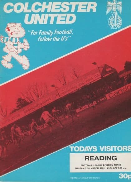 Colchester United v Reading 22-Mar-1981