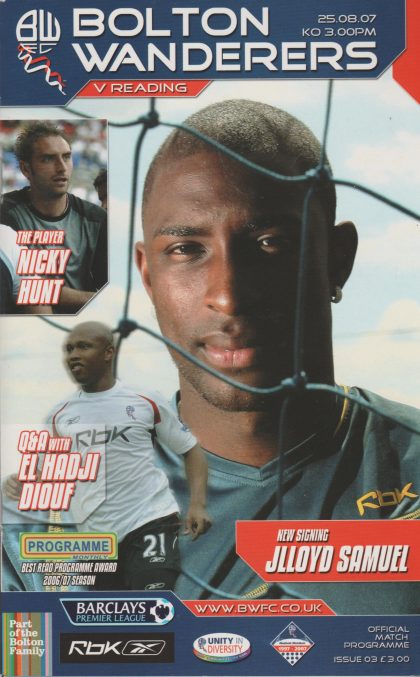 Bolton Wanderers v Reading 25-Aug-2007