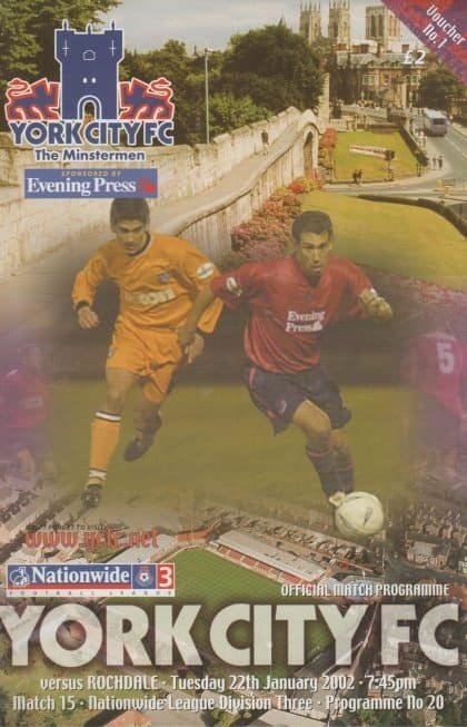 York City v Rochdale 22-Jan-2002
