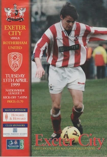 Exeter City v Rotherham United 13-Apr-1999