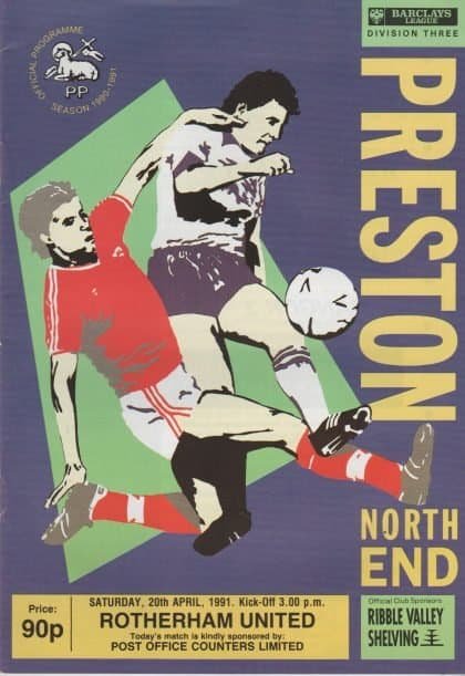 Preston North End v Rotherham United 20-Apr-1991