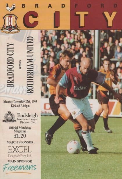 Bradford City v Rotherham United 27-Dec-1993