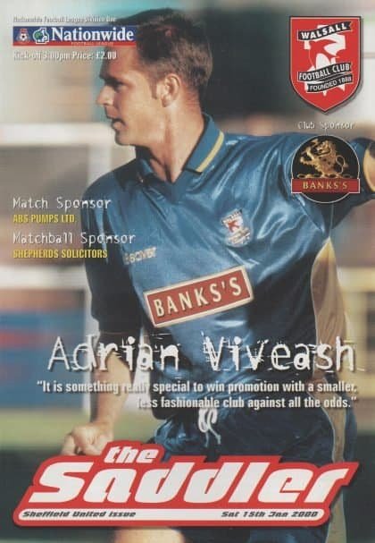 Walsall v Sheffield United 15-Jan-2000