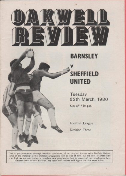 Barnsley v Sheffield United 25-Mar-1980