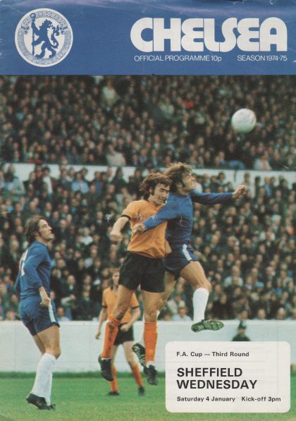 Chelsea v Sheffield Wednesday  04-Jan-1975