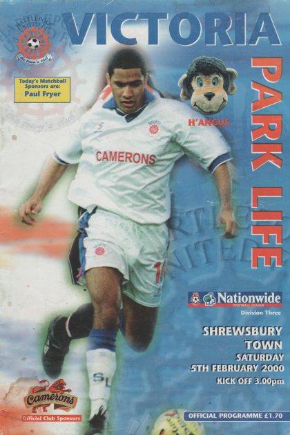 Hartlepool United v Shrewsbury Town 05-Feb-2000