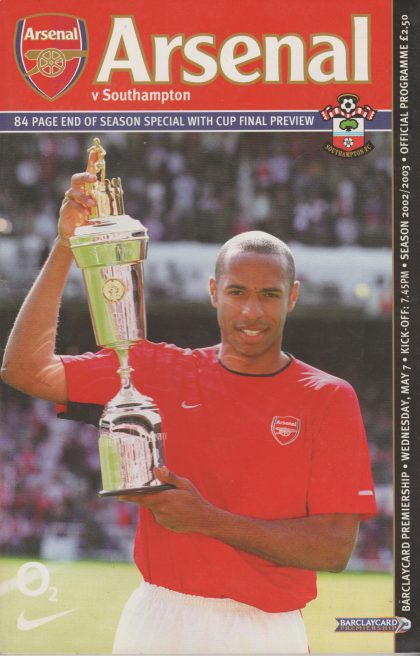 Arsenal v Southampton 07-May-2003