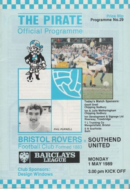 Bristol Rovers v Southend United 01-May-1989
