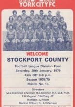 York City v Stockport County 20-Jan-1979