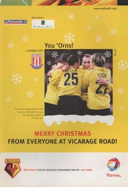 Watford v Stoke City 20-Dec-2003