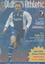 Oldham Athletic v Stoke City 28-Apr-2001