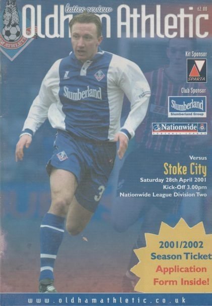 Oldham Athletic v Stoke City 28-Apr-2001