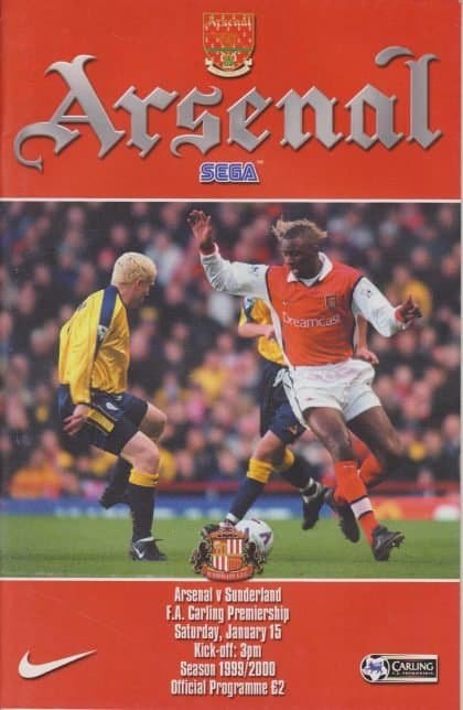 Arsenal v Sunderland 15-Jan-2000