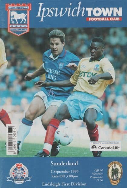 Ipswich Town v Sunderland  02-Sep-1995