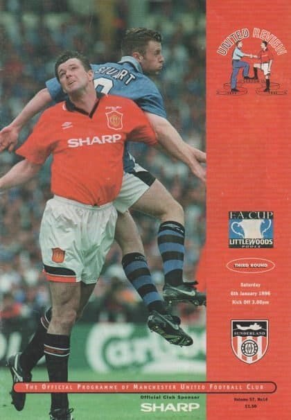 Manchester United v Sunderland 06-Jan-1996