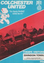 Colchester United v  Swindon Town 08-Nov-1980