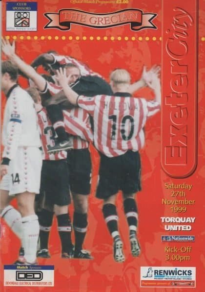 Exeter City v Torquay United 27-Nov-1999