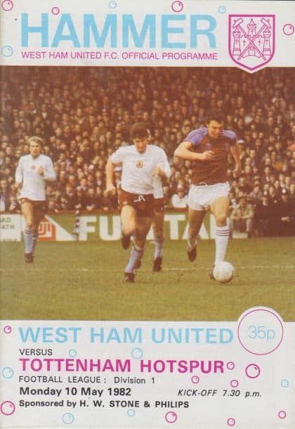 West Ham United v Tottenham Hotspur 10-May-1982