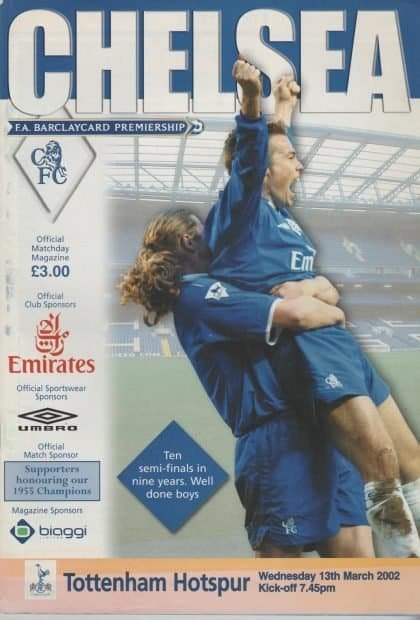 Chelsea v Tottenham Hotspur 13-Mar-2002