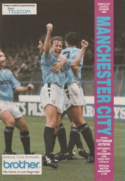 Manchester City v Tottenham Hotspur 15-Dec-1990