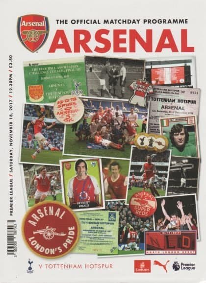 Arsenal v Tottenham Hotspur  18-Nov-2017