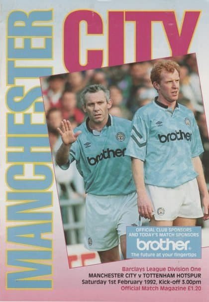Manchester City v Tottenham Hotspur 01-Feb-1992