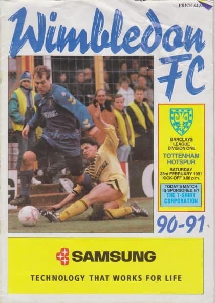 Wimbledon v Tottenham Hotspur 23-Feb-1991