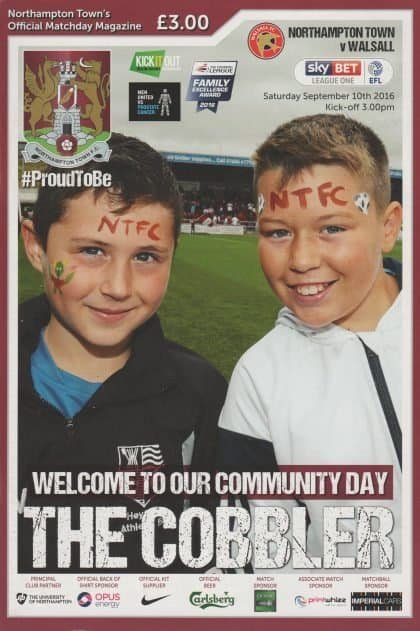 Northampton Town v Walsall   10-Sep-2016
