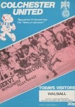 Colchester United v Walsall 23-Aug-1980