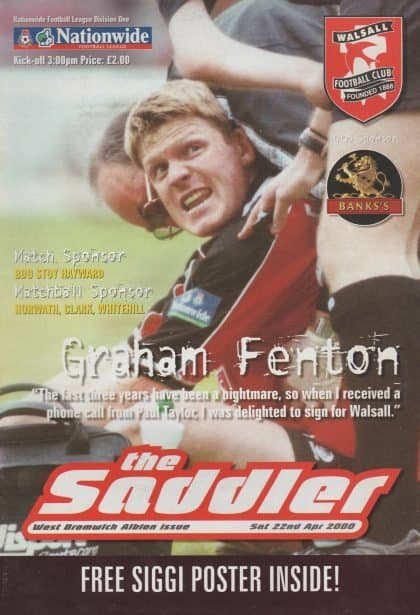 Walsall v West Bromwich Albion 22-Apr-2000