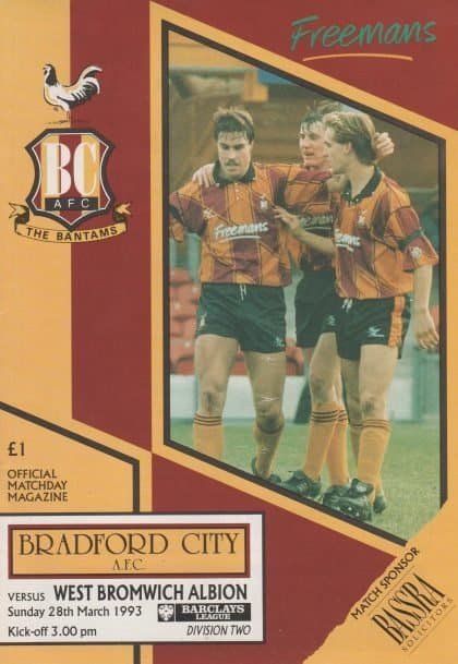 Bradford City v West Bromwich Albion 28-Mar-1993