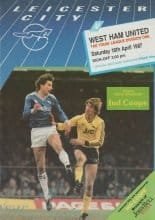 Leicester City v West Ham United 18-Apr-1987