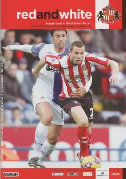 Sunderland v West Ham United 23-Nov-2008