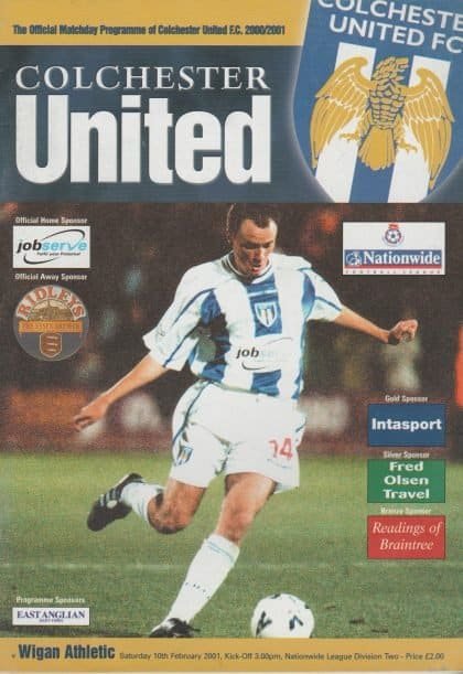 Colchester United v Wigan Athletic 10-Feb-2001