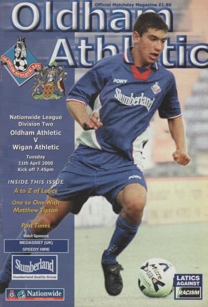 Oldham Athletic v Wigan Athletic 11-Apr-2000