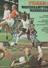 Fulham v Wolverhampton Wanderers  11-Sep-1976