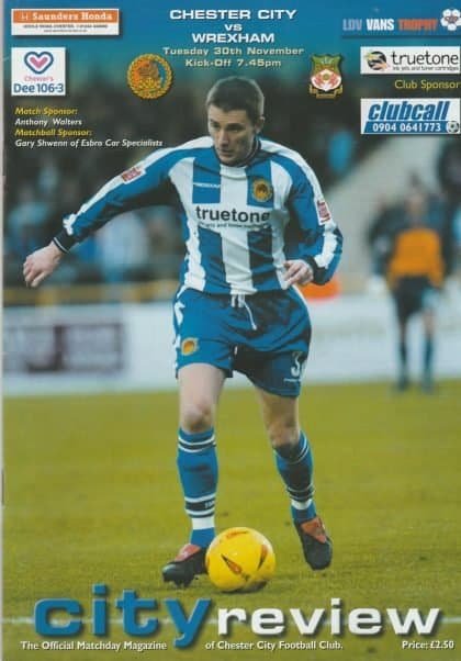 Chester City v Wrexham  30-Nov-2004