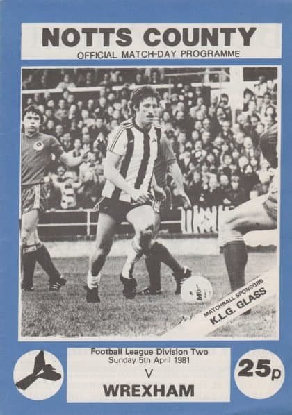 Notts County v Wrexham 05-Apr-1981