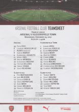 Arsenal v Huddersfield Town  29-Nov-2017