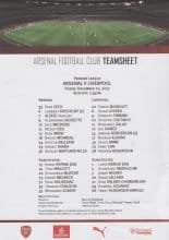 Arsenal v Liverpool   22-Dec-2017