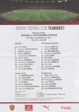 Arsenal v Tottenham Hotspur  18-Nov-2017